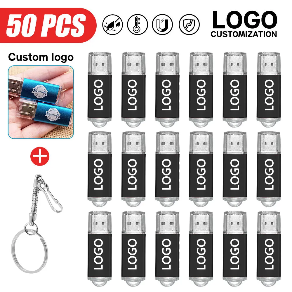 

50 шт./лот, красочная USB-флешка, бесплатный индивидуальный логотип 2,0, 4 ГБ, 8 ГБ, 16 ГБ, флэш-накопитель, 32 ГБ, 64 ГБ, 128 ГБ, USB-накопитель