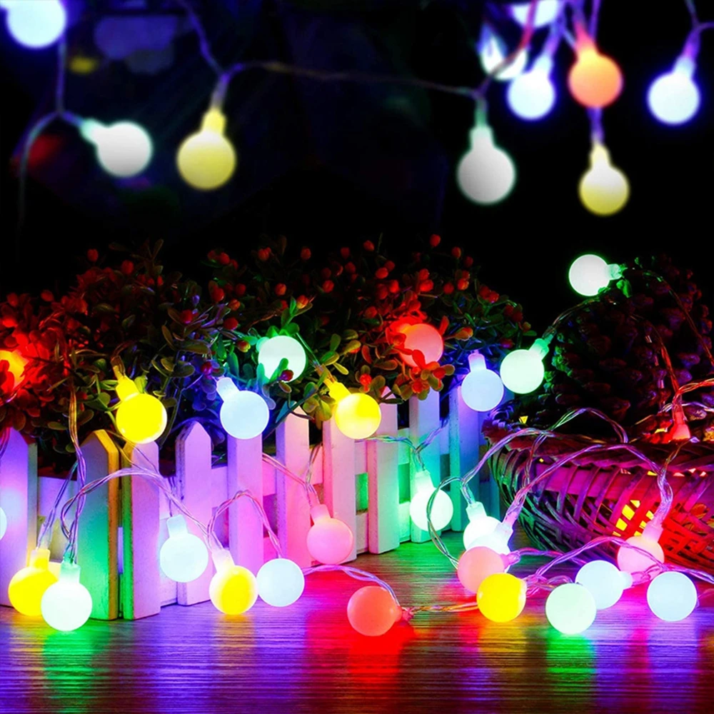 DC5V WS2812B Individually Addressable Dream Color Round Ball LED String Lights Christmas Party Birthday Decorate Waterproof IP67
