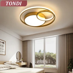 Luz de techo LED moderna para sala de estar, dormitorio, comedor, iluminación interior, lámparas luminosas decorativas regulables para el hogar