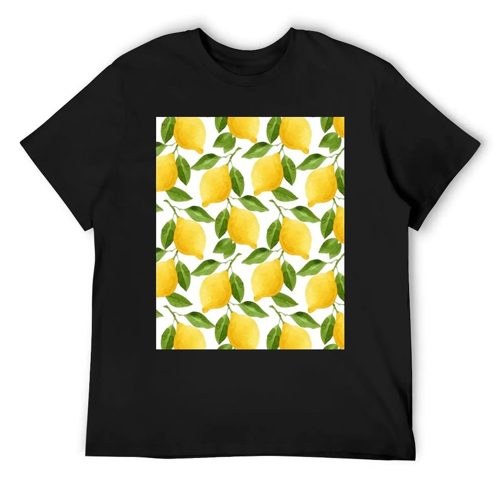 

Watercolor Lemon Pattern T-Shirt graphic shirts vintage clothes heavyweights graphic t shirts mens graphic t-shirts hip hop