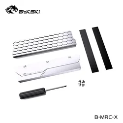 Bykski Computer DDR5 RAM Memory T2 Red Copper Heat Dissipation Cooler Armor Vest ,Silver,B-MRC-X