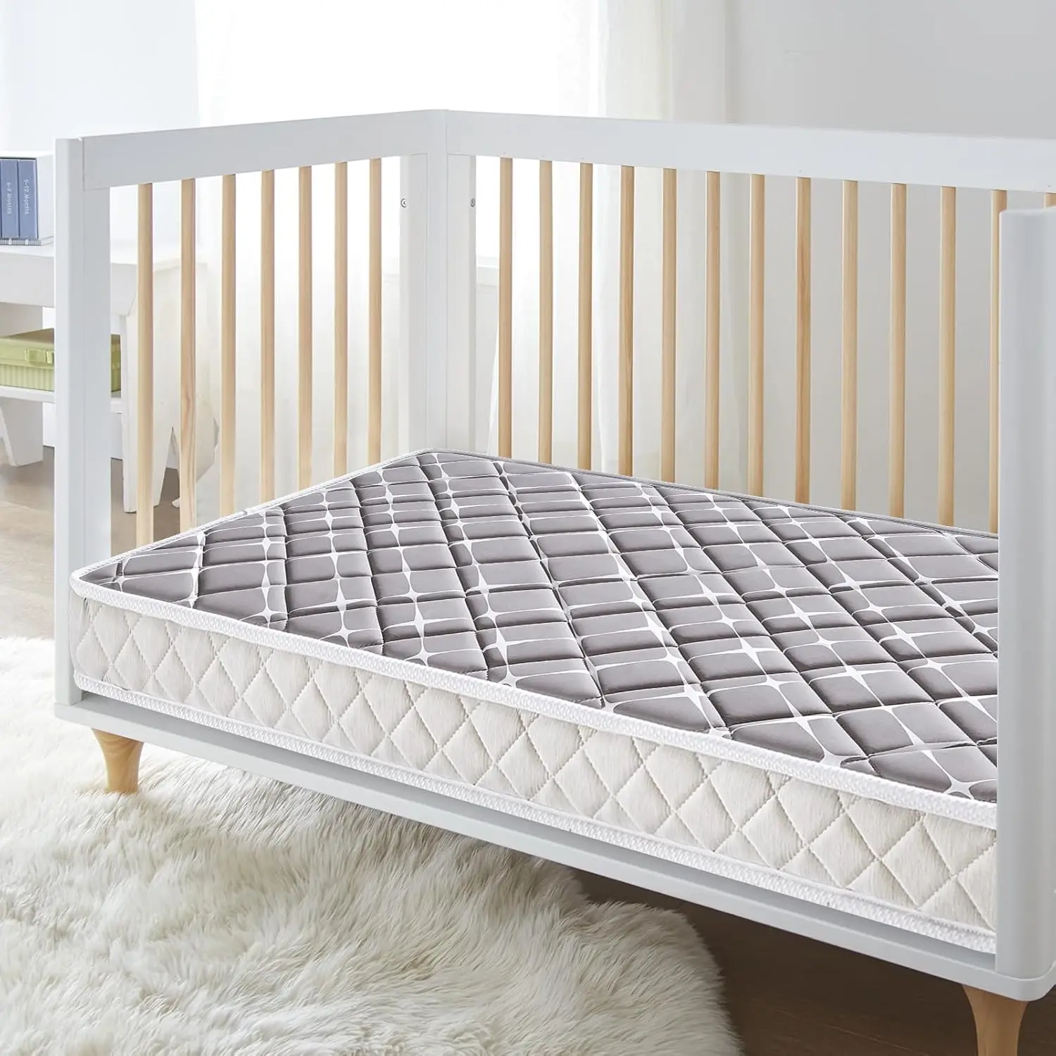 Dubbelzijdig Babywiegmatras En Peutermatras 52 "27.6" 5 "-Ademend Stevig Zacht Past Standaard Wiegjes En