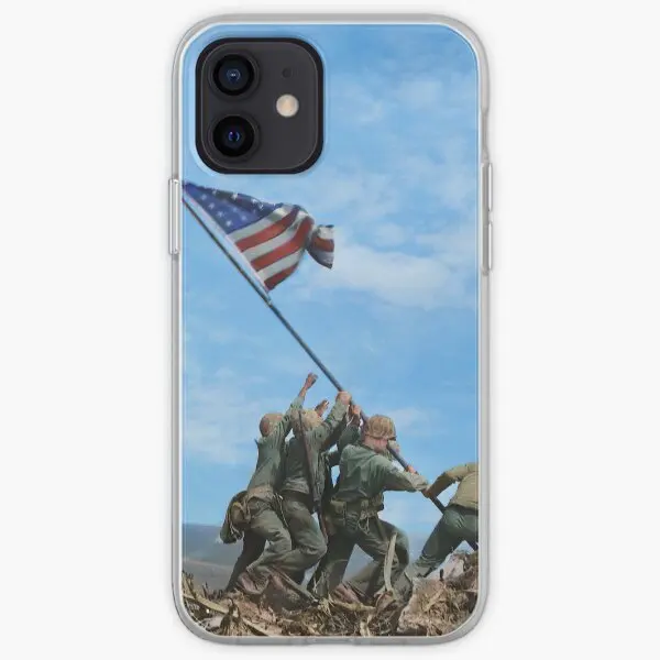 Us Marines Raising The U S Flag On Moun  Phone Case Customizable for iPhone 6 6S 7 8 Plus X XS XR Max 11 12 13 14 Pro Max Mini