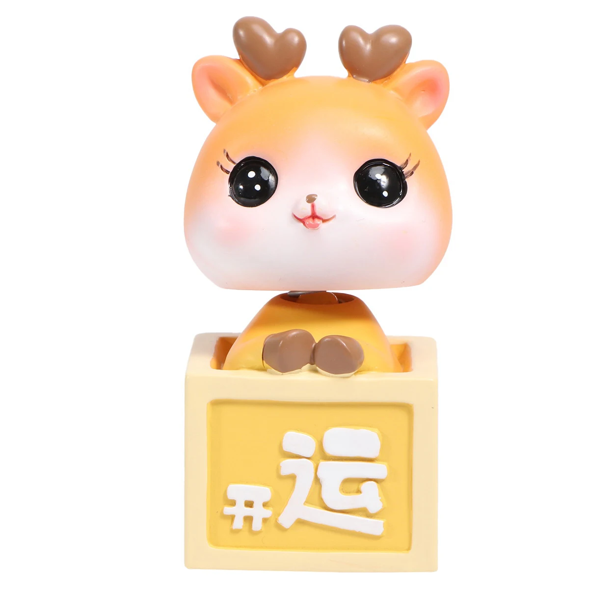 

1pc Cute Car Ornaments Dashboard Decorations Shaking Head Cartoon Resin Accessories Gifts Home Office Display