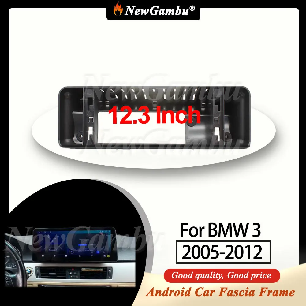 

Рамка для автомобильной панели NewGambu 12,3 дюйма для BMW 3 2005-2012, рамка без кабеля, облицовка для панели приборной панели Android