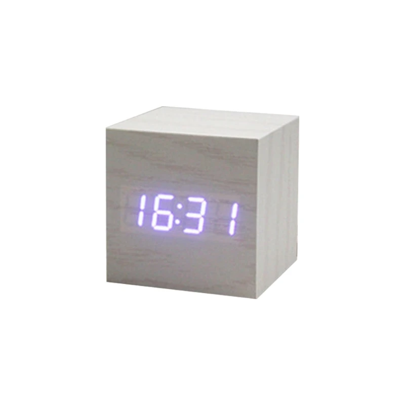 Cube Voice Control LED Alarm Clock, Decorative Ornaments, Art Crafts Supplies, Home, Bedroom, Dormitory