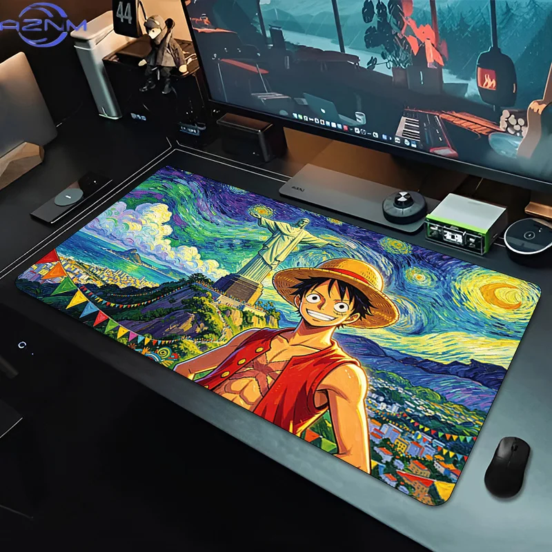 Rubber Mouse Pad Notbook Gaming Accessories Large Keyboard NonSlip Game Carpet O-one P-piece Anime Desk Mat PC Computer MousePad
