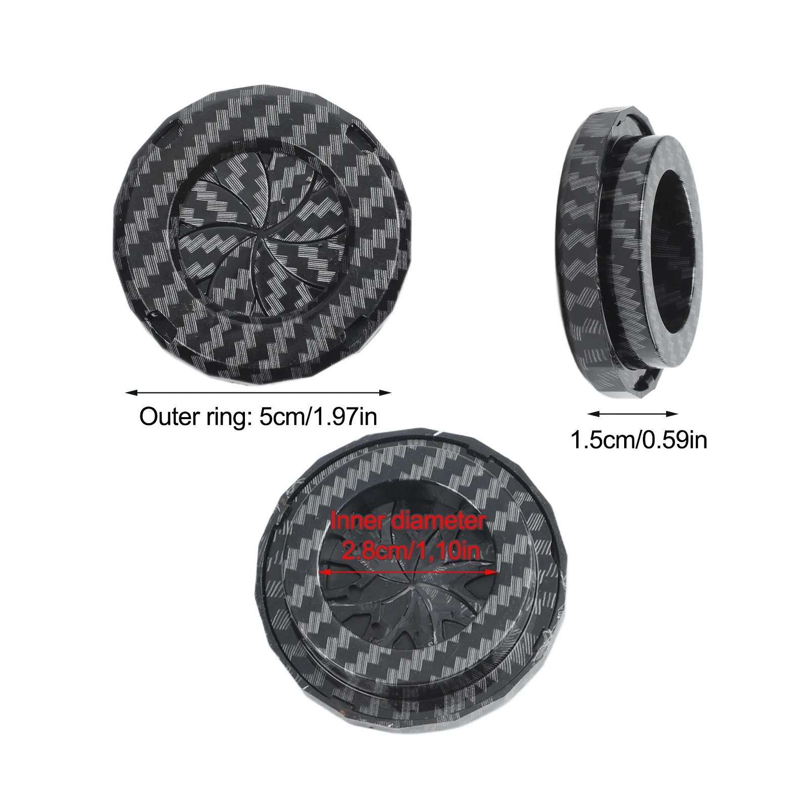 Carbon Fiber Engine Start Stop Button Cover Rotary Switch Protective Ring For Car Interior Lightweight ABS Trim Decoration 5x5cm
