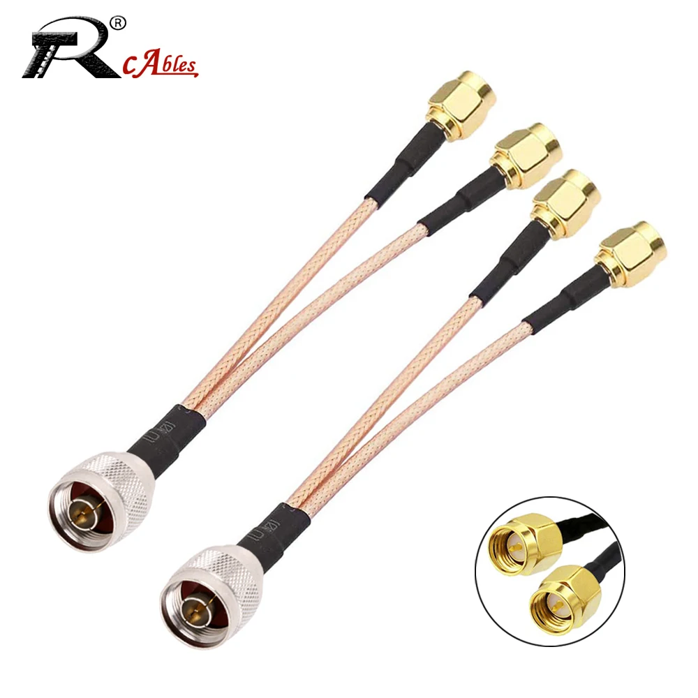 

N Male to Dual SMA Female Y Type Splitter Combiner Antenna Extension Cord RF Coaxial RG316 Cable Pigtail for 3G 4G Modem Router