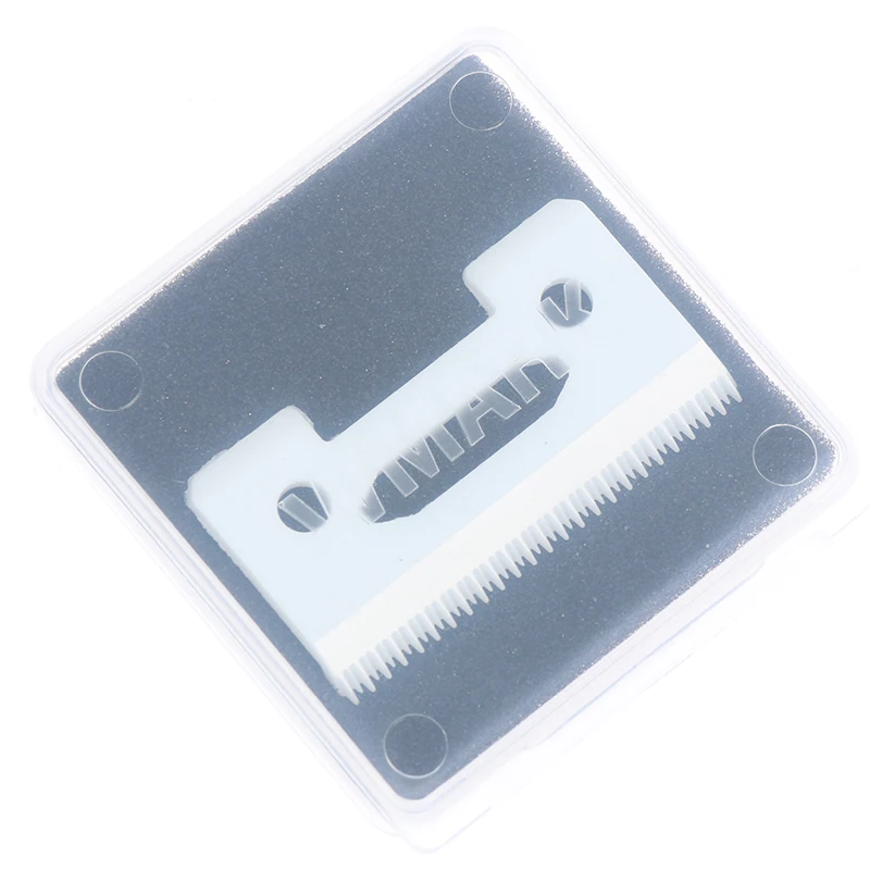 1Pcs 2-Hole Stagger-Tooth White Ceramic Movable Blade Cordless Clipper Replaceable Blade