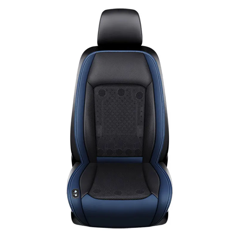 1PCS12V Car Ventilation Seat Cushion Breathable Massage Seat Backrest With 16 Fans Cooling Seat Pad Automotive Interior