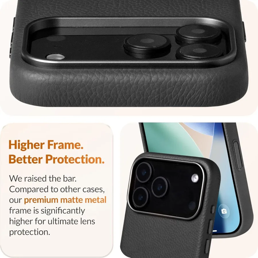 حافظة جلدية أصلية أوروبية لهاتف iPhone 17 Pro - مصممة للاستخدام الحضري اليومي مع تحكم مدمج في الكاميرا #4