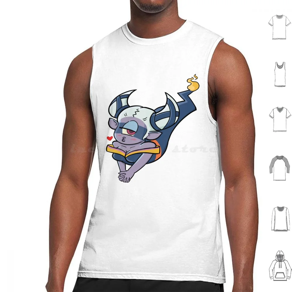 Insomni Tank Tops Print Cotton Yokai Demon Cyclops Cute Video Games Insomni Yokai Watch Yo Kai Watch