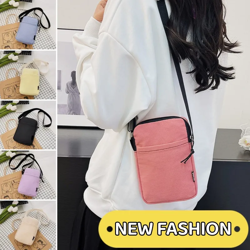 New Mobile Phone Bag Ladies Candy Color Crossbody Simple Mini Satchel Shoulder Coin Bag Vertical Handbag Women\'s Messenger Bag