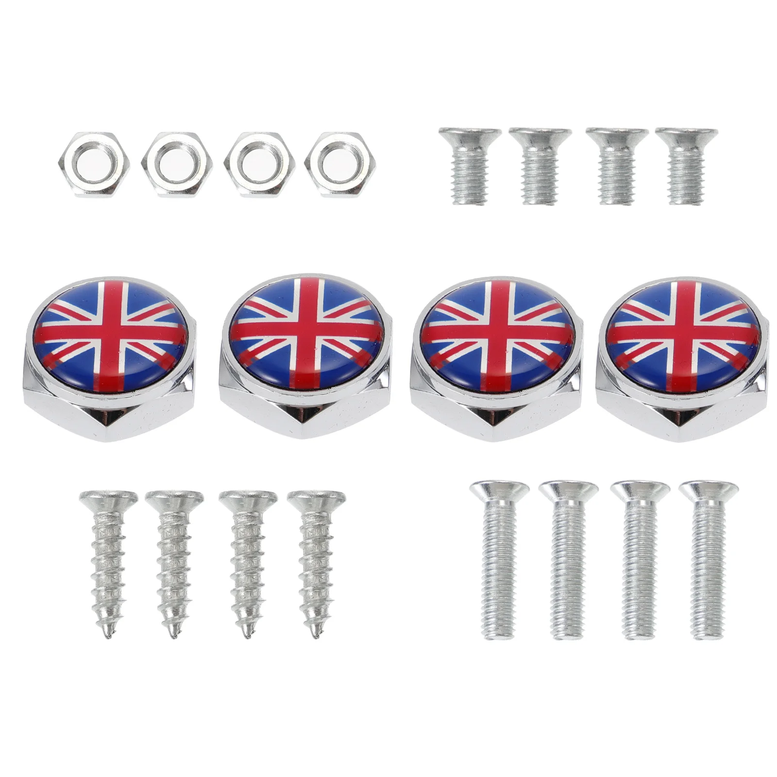 4pcs Durable License Plate Screws Car License Mounting Screws Fastener Kit License Plate Bolts License Plate Screw Bolts