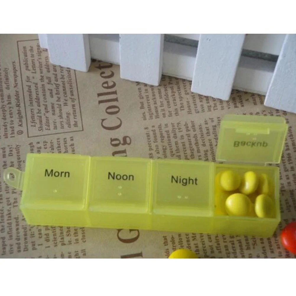 

28 Cell Pill Boxes Weekly Medicine ganizer 7 Day Portable Planner Pill Storage Containers Travel Easy Simple Use
