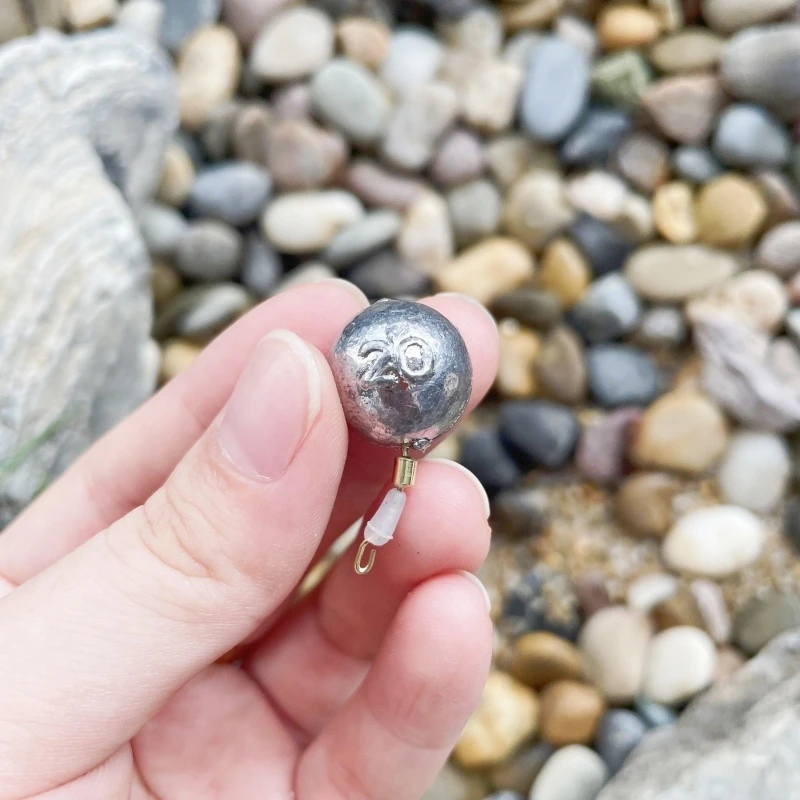 10 Stück Running Sinker für Jigging, schnell verschiebbar, abnehmbares Bleigewicht für Handstange/Floßangeln, Anti-Tangle-Angelgerät – Detail 6