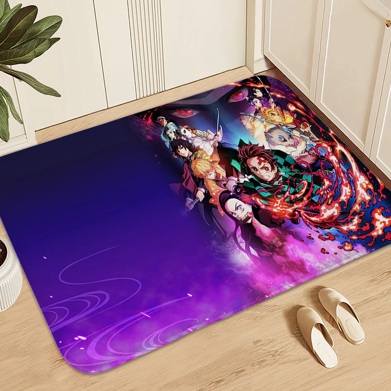 Anime Carpet for Bedroom D-Demons Slayer Bathroom Mat Washable Non-slip Kitchen Living Room Rug Doormat Useful Things for Home