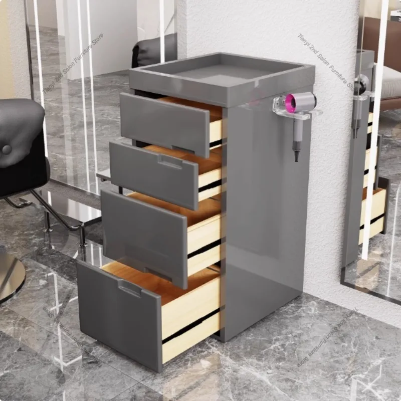 Nordic High-end Barbershop Salon Trolley Modern Beauty Salon Tool Storage Cabinet Hairstylist-specific Salon Furniture FYST