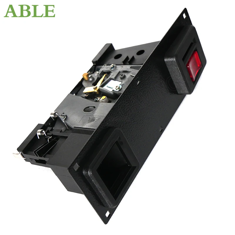 Vertical Small Iron Coin Door Door Swing Machine Coin Acceptor Entertainment Operated Arcade Iron Black Cash Box Gate DIY Parts