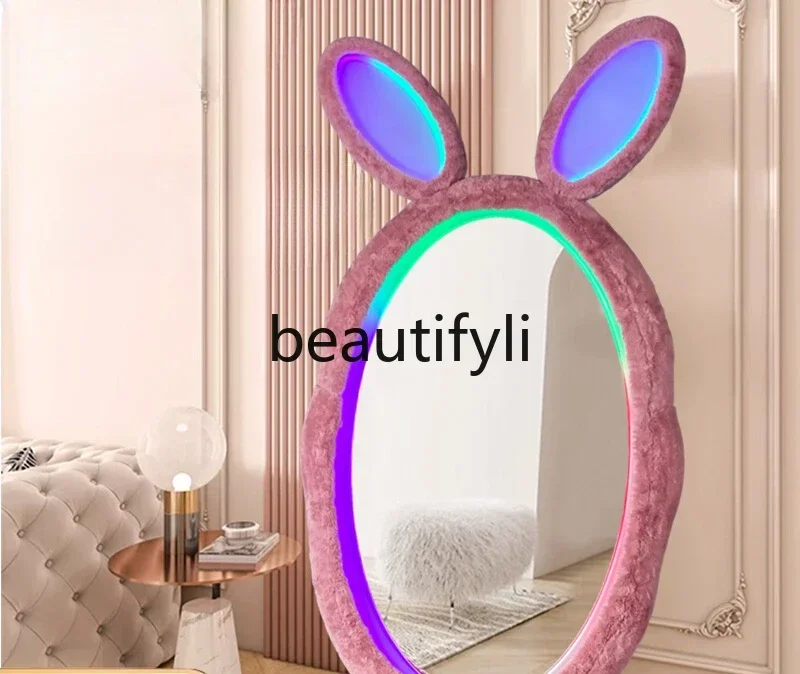 

SS Full body floor mirror clothing store luminous full-length mirror bedroom makeup led mirror light