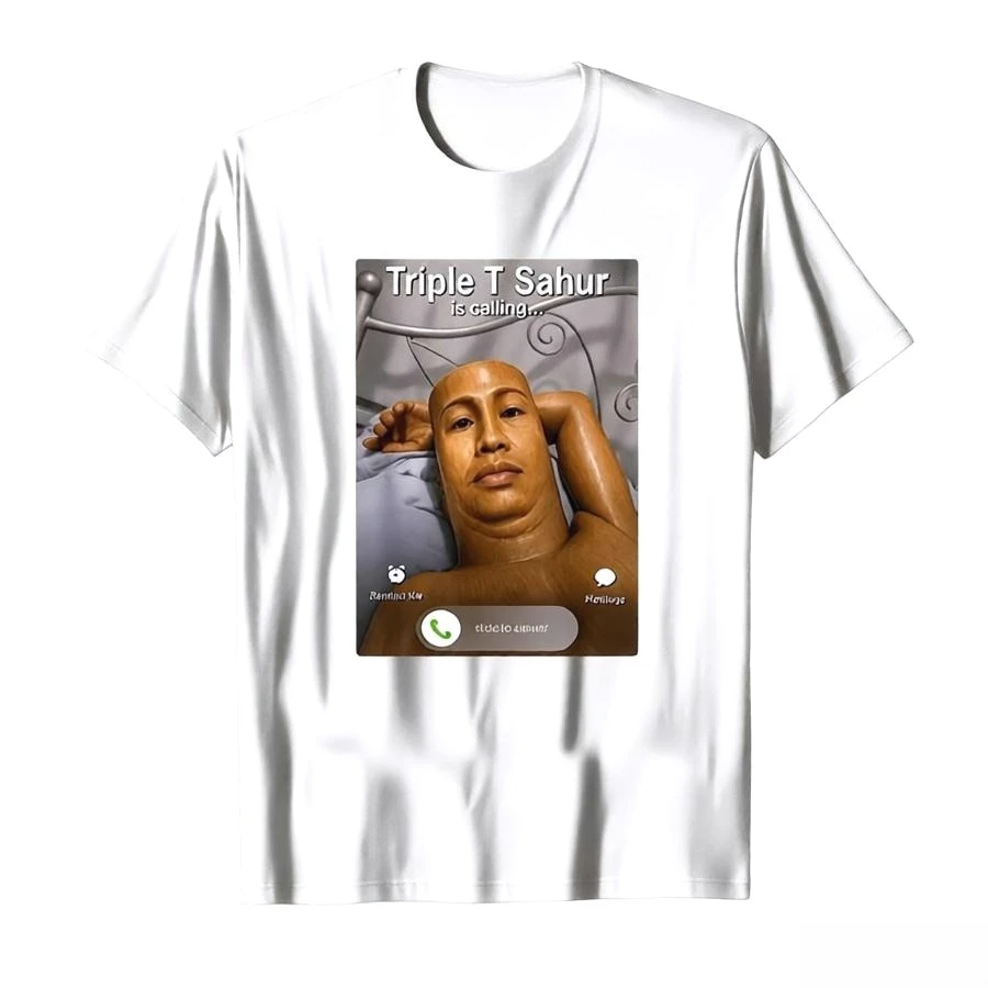 Funny Triple T Sahur Is Calling Funny Brainrot Meme T-shirt for  Women  Tee Shirts Short Sleeve Tops Y2K T-shirt Free Shipping