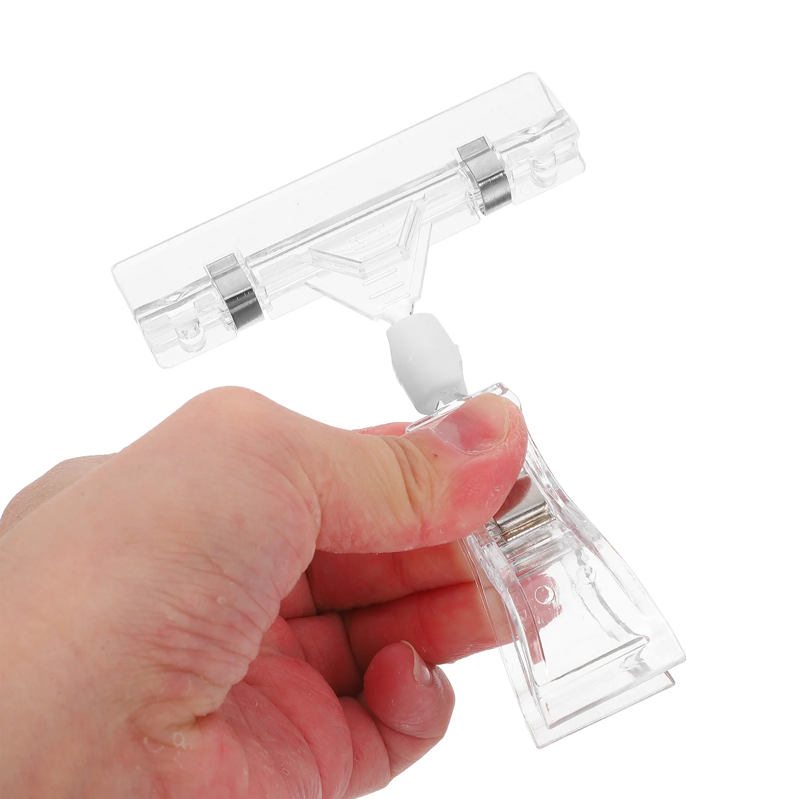 

10 PCS Market Display Transparent Clip Note Label Holder Price Tag Basket Labels