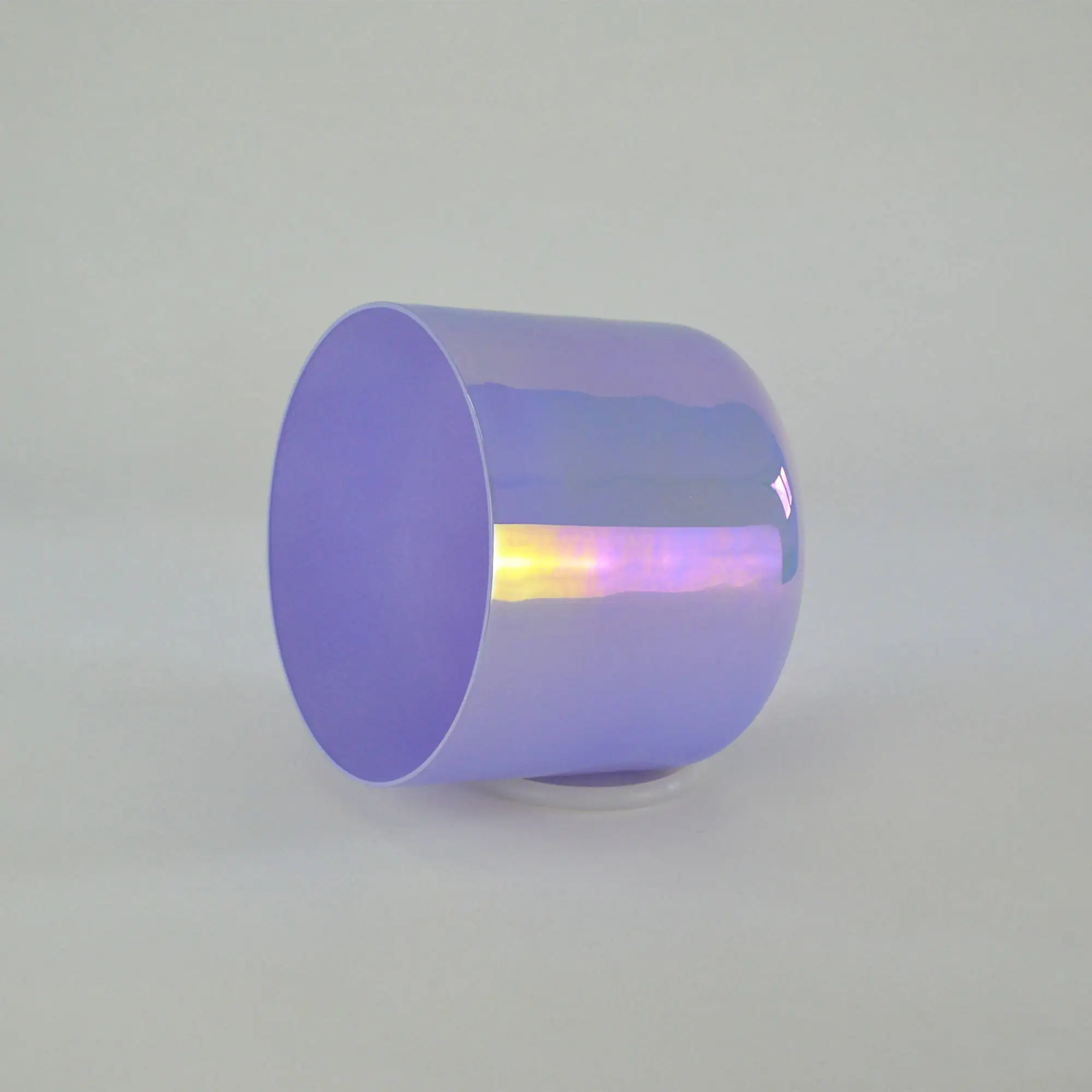 Cosmic Light Blue Handheld Crystal Singing Bowl Sound Healing Chakra Tuned 432hz Crystal Handle Singing Bowl Meditation