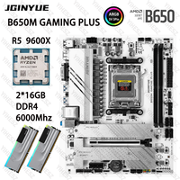 B650 Motherboard Kit With Ryzen 5 9600X CPU Processors 2*16GB=32GB 6000Mhz DDR5 Dual Channel Memory RAM M-ATX B650M GAMING PLUS