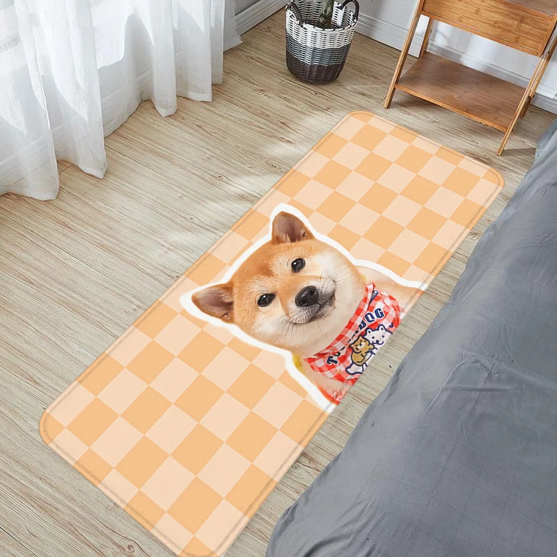 

Floor Rug Shiba Inu Room Rugs Kitchen Foot Mat Doormat Entrance Door Bathroom Mats Carpets Custom Carpet Entrance of House Home