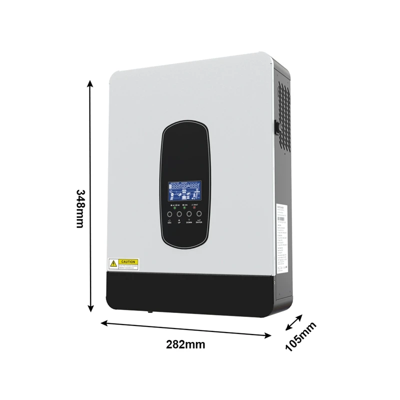 Imagem -06 - Inversor Hibrido Off Grid Ecgsolax Inversor Solar Híbrido Mppt Controlador de Carga Pura Onda Senoidal Inversor pv Max 450vdc 12v 24v 230v 80a 1.8kw 3kw Inversor Híbrido