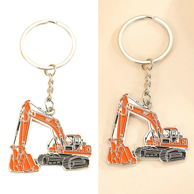 Cartoon Legierung Stereo Bagger Bagger Schlüssel bund Schlüssel halter Schlüssel ring Freund Geschenk Mann Charme Zubehör Persönlichkeit Schmuck Anhänger