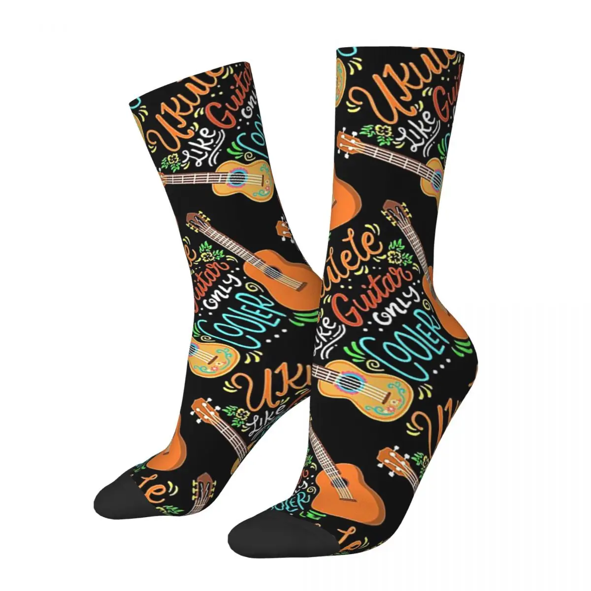 

Ukulele Like Guitar Only Cooler Music Musician Socks Super Soft Stockings All Season Long Socks for Man's Woman Christmas Gifts