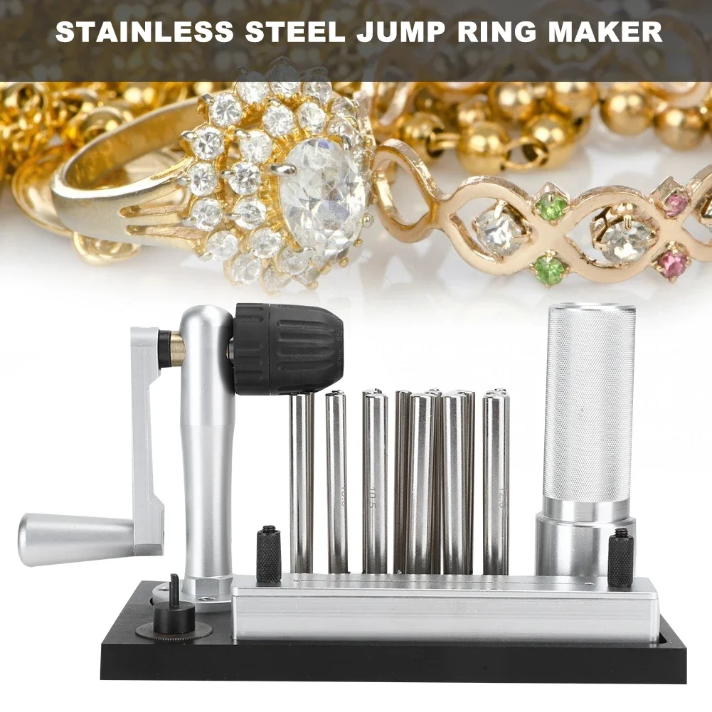 Professional Jewelry Circle Maker Stainless Steel 20 Mandrel Accessory Manual Machine Jewelers Tool Jump Ring Maker Machine