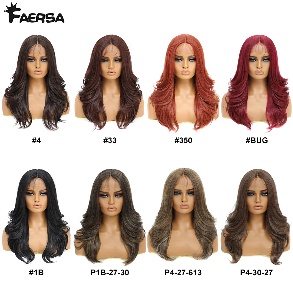 T-Part Synthetic Lace Front Wigs Body Wave Highlight 13X4X1Female Lace Wig Omber Ginger Blonde Synthetic Wig with Baby Hair 22“