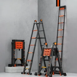 Aluminum Alloy Telescopic Ladder Step Ladders Home Thickened Folding Ladder Portable Multifunction Lifting Engineering Stairs