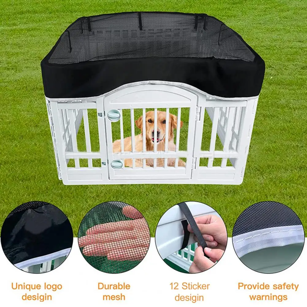 الكلب قفص غطاء تنفس شبكة رائعة الاغلاق سهلة التركيب الأشعة فوق البنفسجية حماية داخلي/في الهواء الطلق غطاء خيمة الحيوانات الأليفة