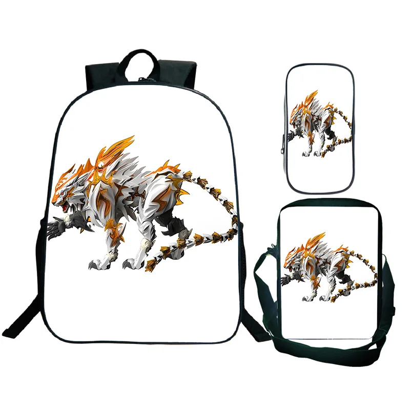حقيبة ظهر بطباعة ثلاثية الأبعاد كرتونية النمر ، حقيبة كتف ، حقيبة أقلام رصاص ، حقائب ظهر حيوانات ، طلاب ، حقيبة مدرسية لابتوب ترفيهية ، تخفيضات كبيرة ، 3 +