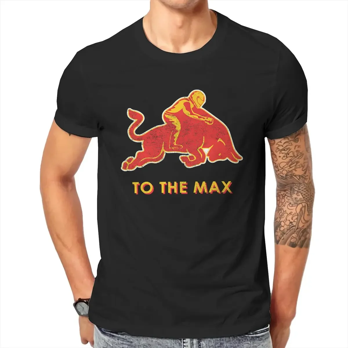 verstappen_To_the_max Men's T Shirts  Leisure Tees Short Sleeve Crew Neck T-Shirts Cotton 6XL Clothing