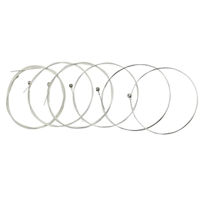 

6 Pcs Acoustic Guitar Strings Folk Guitar Stainless Steel Wire Strings Musical Instrument Accessories Easy to Use