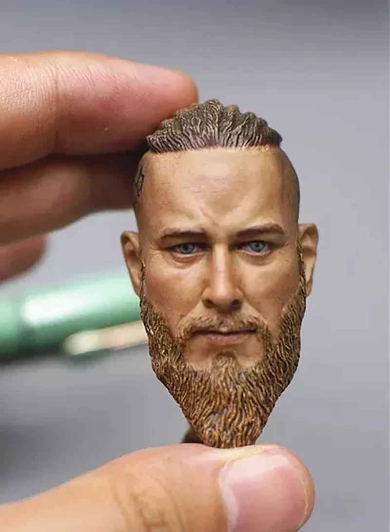 Dostępny od ręki 1/6 Skalowany Model Głowy Wikinga z Warkoczem, Wikingowski Motyw Militarny Starożytny, Model do Rzeźbienia Głowy dla Ciała Figurki Akcji 12-calowej