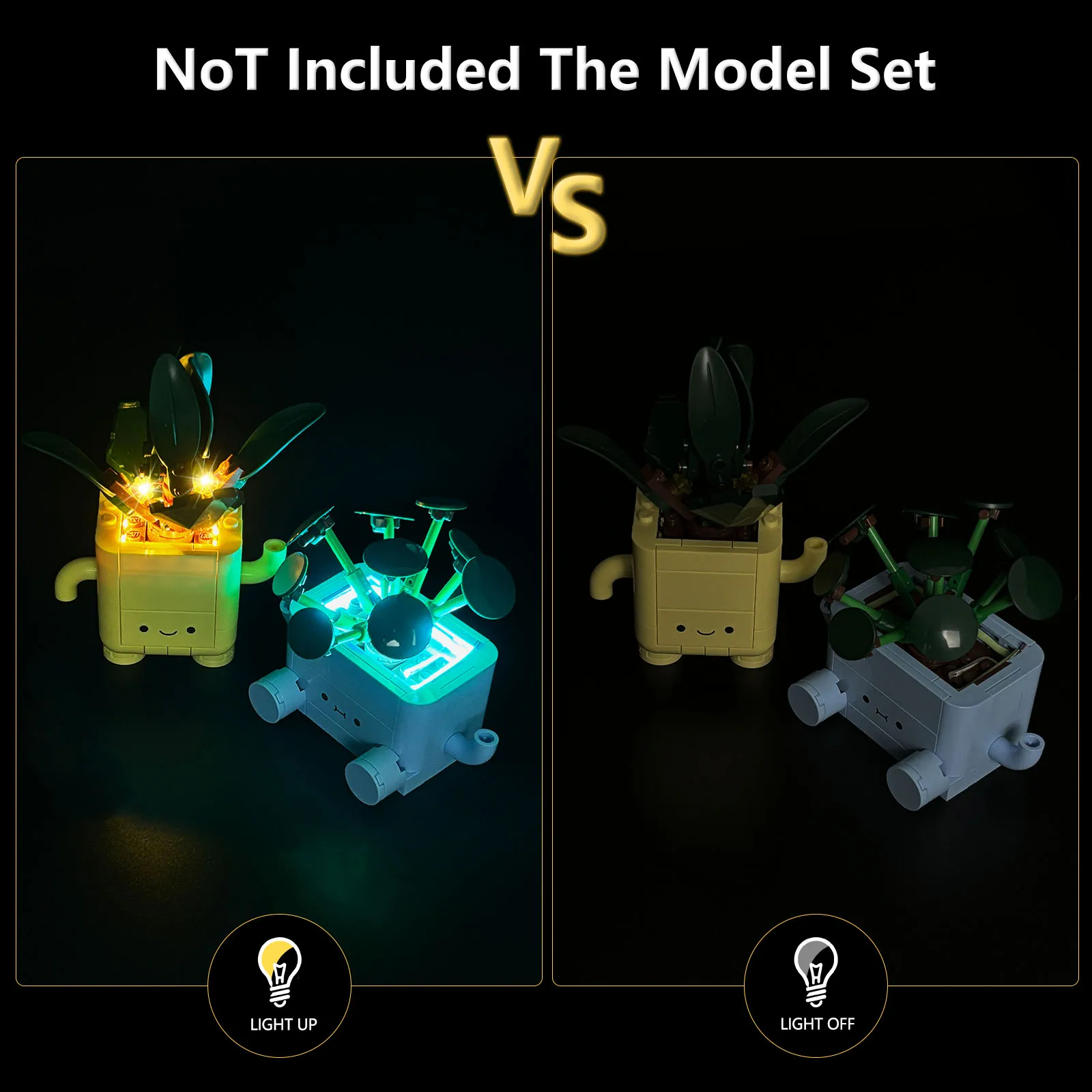 LYBMTWF LED Lighting Kit Compatible with Lego 10349 Happy Plants (NOT Include The Model Bricks)