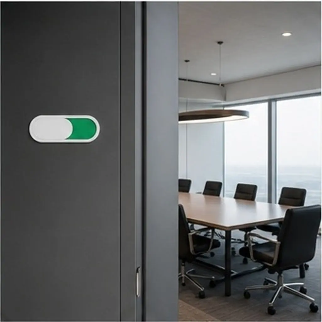 2Pcs Acrylic Office Privacy Slider Sign in Use Available Indicator for Conference Room Restroom Hotel Door Desk Status Display