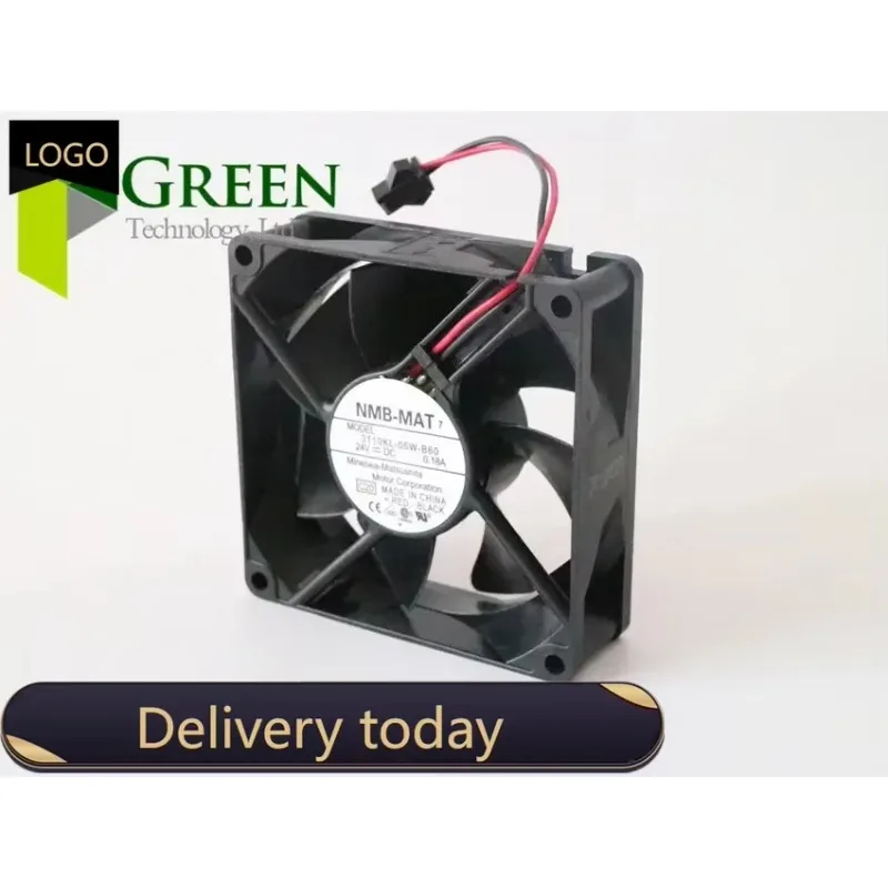 pa 2PCS  Original NMB 24V 0.18A 8025 8MM 80MM 80*80*25MM computer case Cooling fan 3110KL-05W-B60 with 2pin
