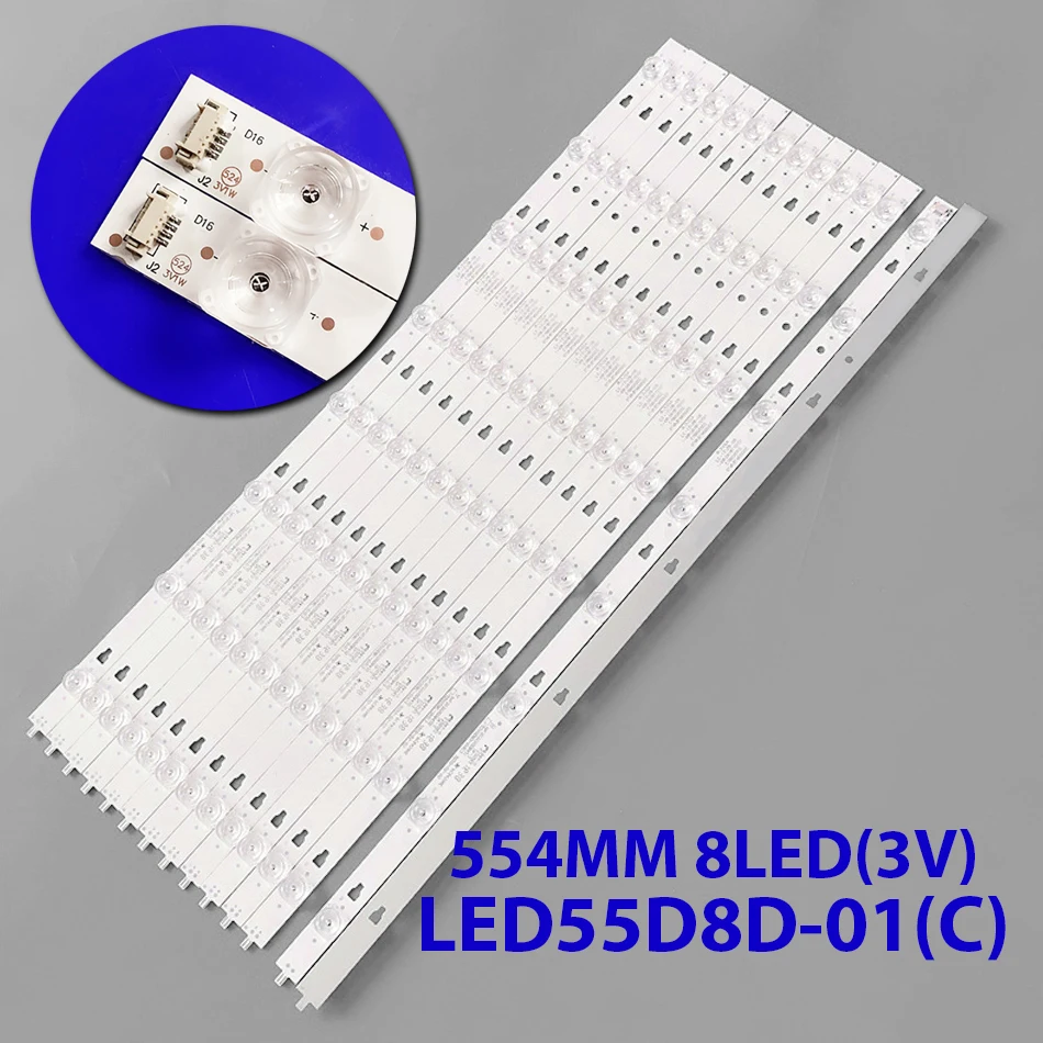 

Светодиодная лента подсветки для JVC LT-55MK770 UHD-55F SU55MK J550U LE55U65UB LC546PU2L02 LSC550FN10 LED55D8D-01(C) 30355008240 LU55H31