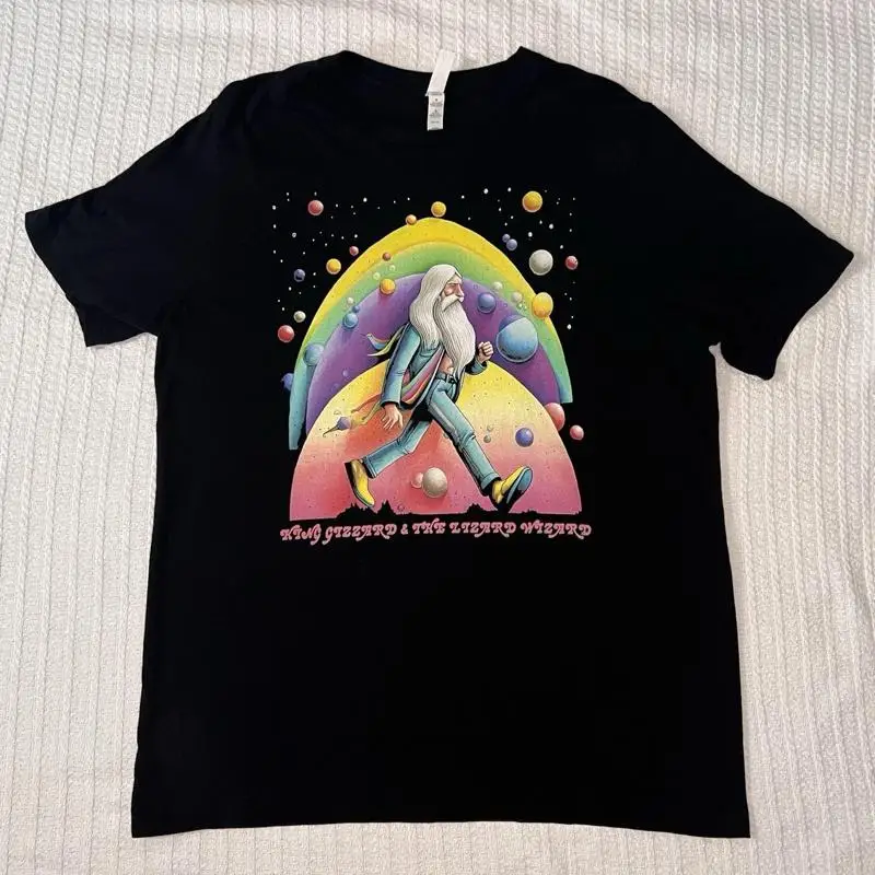 King Gizzard And The Lizard Wizard Cartoon Wizard Colorful Planets T-Shirt