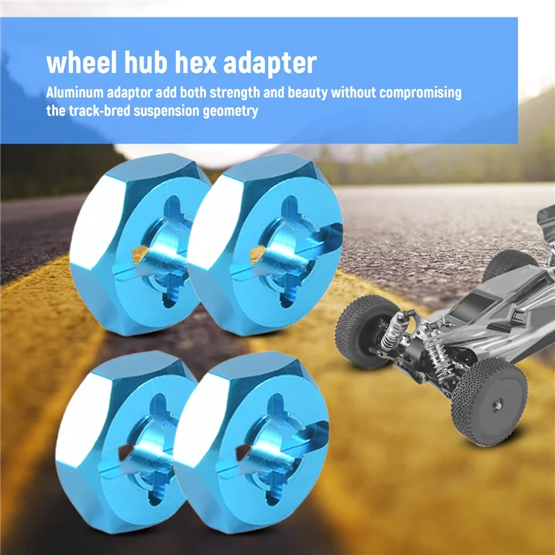 AS96-อลูมิเนียม 12Mm Combinerล้อHub Hex AdapterอัพเกรดสําหรับWltoys 144001 1/14 RCรถอะไหล่