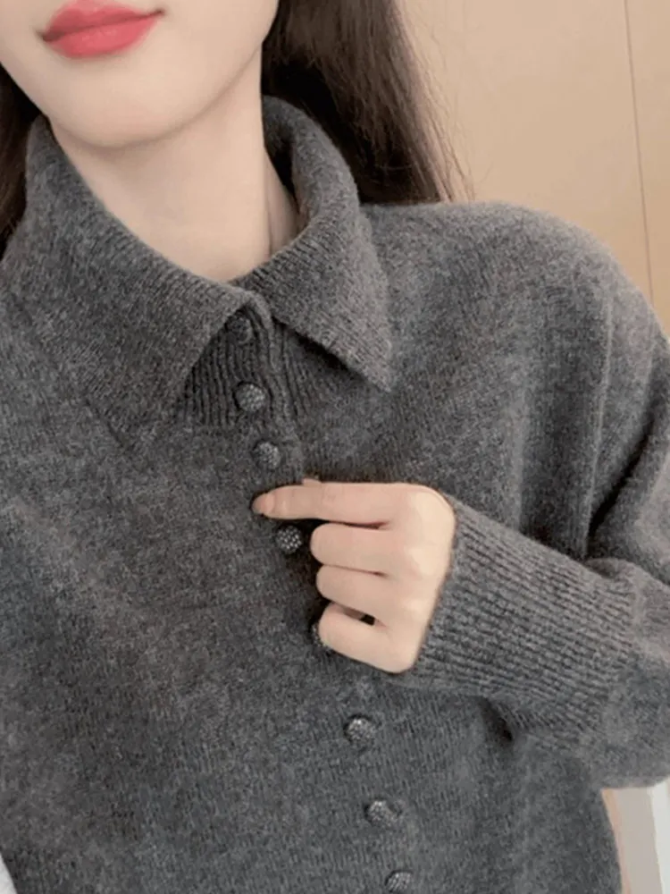 سترة نسائية كاجوال مريحة محبوكة طويلة بياقة Sve irt قابلة للتنفس سترة نسائية ناعمة ومريحة مفتوحة للتخسيس...