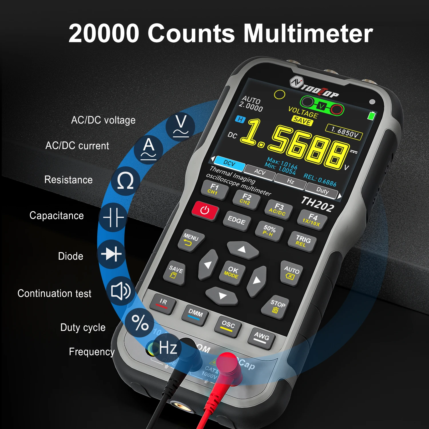 TH202 TH201 ET15S ET14S Thermal Imaging  Oscilloscope Multimeter 4In1 2In1 Portable Digital Tester view 4