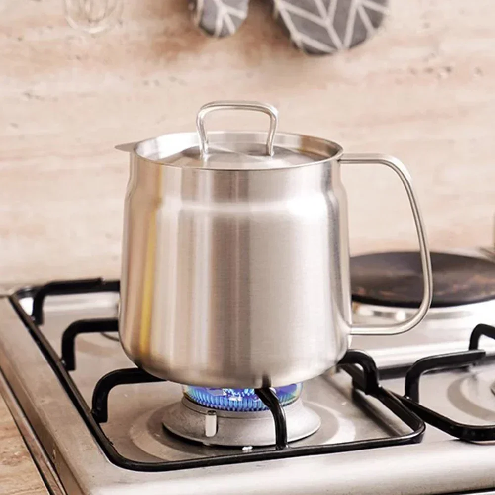 Stainless Steel Storage Container Kitchen Isolate Impurities Storage Oil Tank Large Capacity Storage Cooking Tool